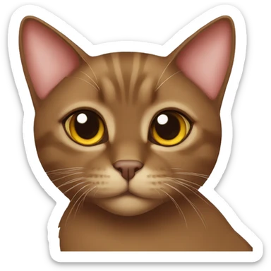 havana brown cat sticker
