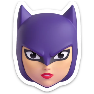 Batgirl superhero face sticker