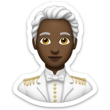 Femme noire homme blanc marié sticker