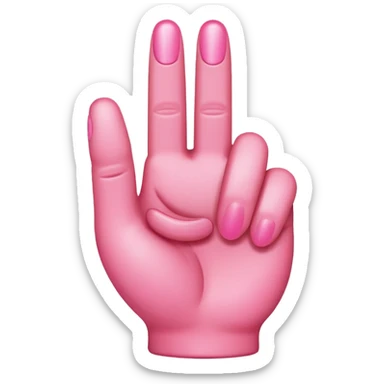 Pink middle finger emoji  sticker