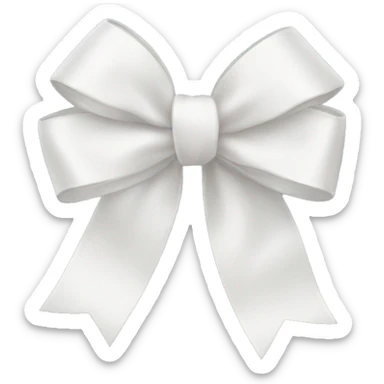 White ribbon bow sticker