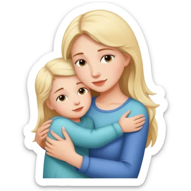 Žena co objima dite sticker