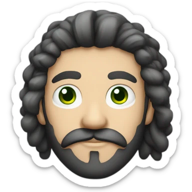 pirata , más blanco de cara, con los ojos verdes. Pelo moreno sticker