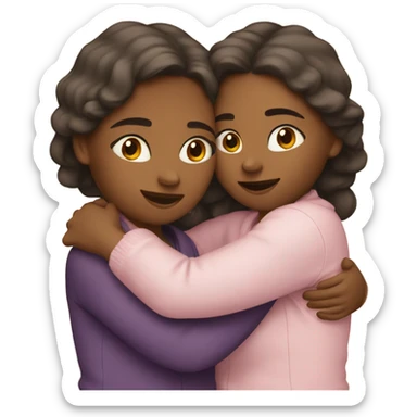 Sister hug sticker