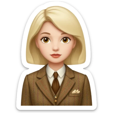 Old british vibe suit woman sticker