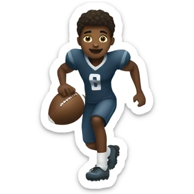 Black boy drilling football freestyle sticker