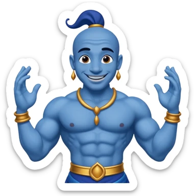 The genie from the cartoon Aladdin
 sticker