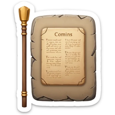 Ten commandments tablets and staff sticker