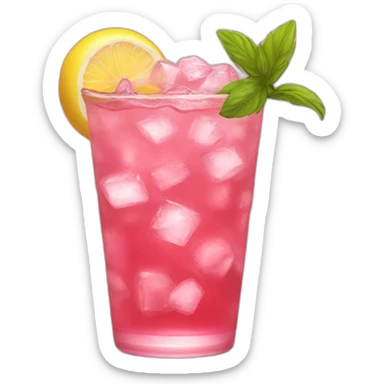 pink iced tea sticker