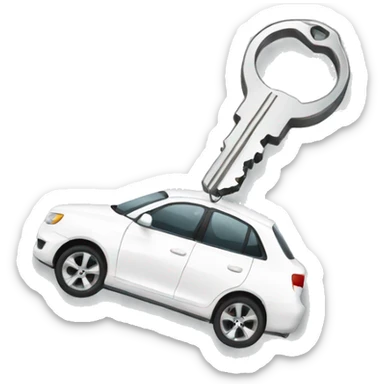 white car keys sticker