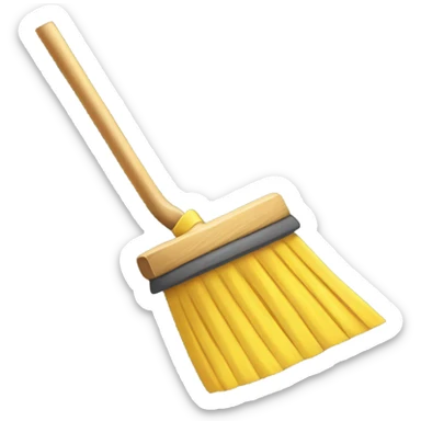 Dusty iPhone with a broom sweeping off dirt and dust sticker