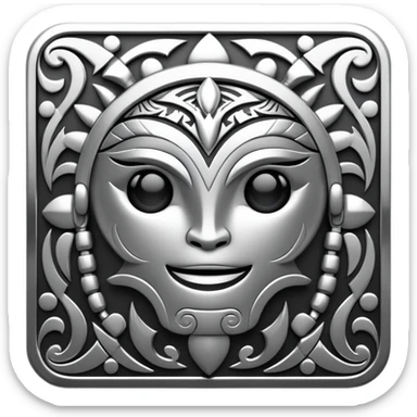 sorayama trible pattern chrome glossy sticker