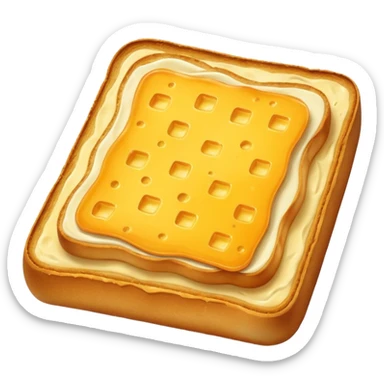 Closed cheese toast without a face sticker