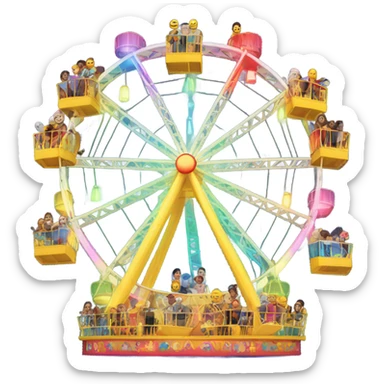 A happy Ferris wheel  sticker