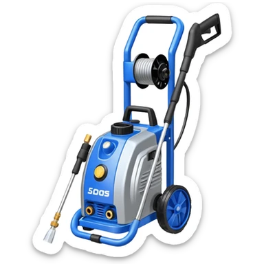 A gas pressure washer sticker