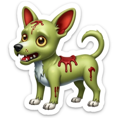 zombie dog full body sticker