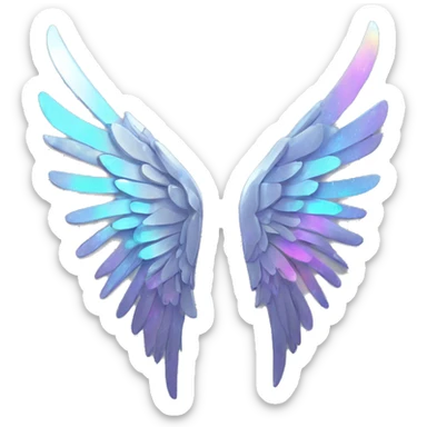 Chrome wings holographique sticker