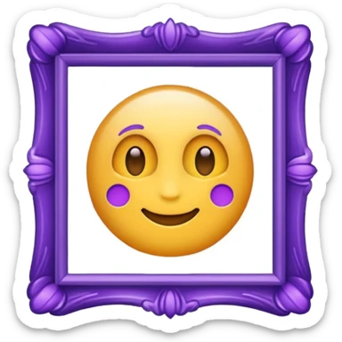 Purple frame sticker