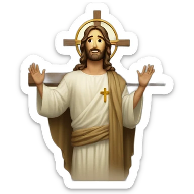 Cristo con cruz sticker