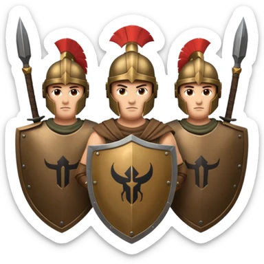 phalanx soldier formation, spartan sticker