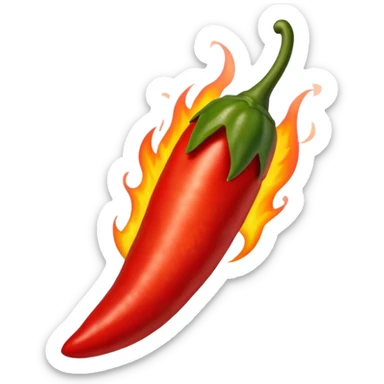 jalapeno pepper with fire sticker