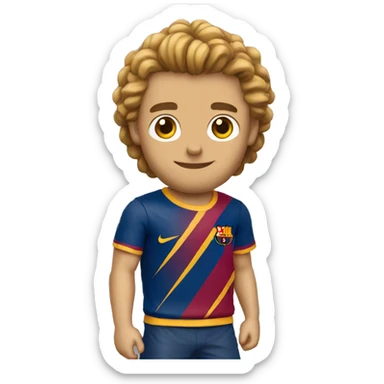 leopardo con playera del barcelona sticker