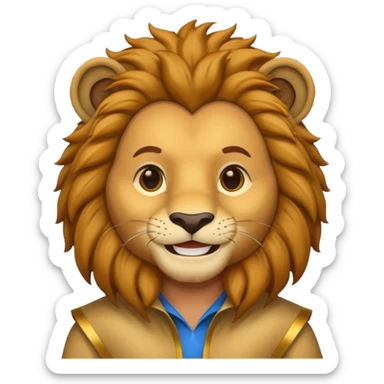 man in lion  costume  sticker