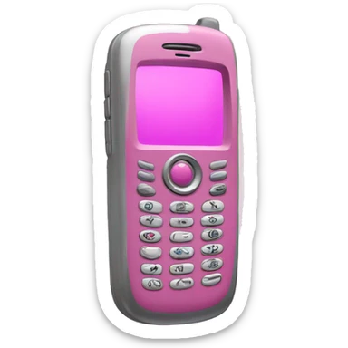 pink y2k cellphone sticker