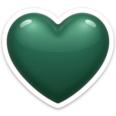 Dark green heart emoji sticker
