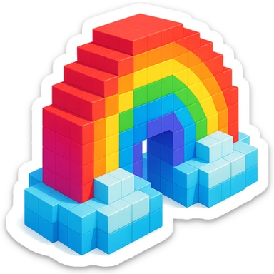 Water in rainbow  sticker