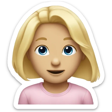 a rabbit with blonde hair sticker