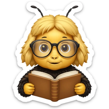 bee with professor sticker