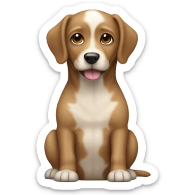 a full body puppy size capuccino color ratcha dog with very long snout sticker