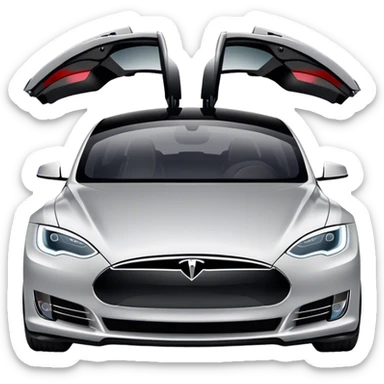 Tesla Model S - Tesla (Model Year: 2022) (Iconic colour: Silver) sticker