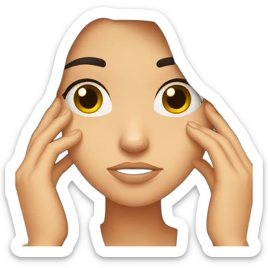 Brunette girl facepalming sticker