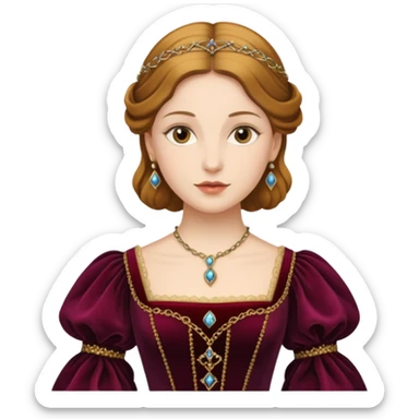  portrait of a Renaissance woman sticker