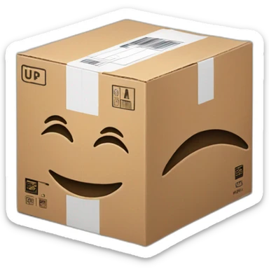AMAZON BOX WITH UPC CODE sticker