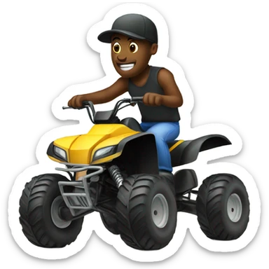 wheelie four wheeler sticker