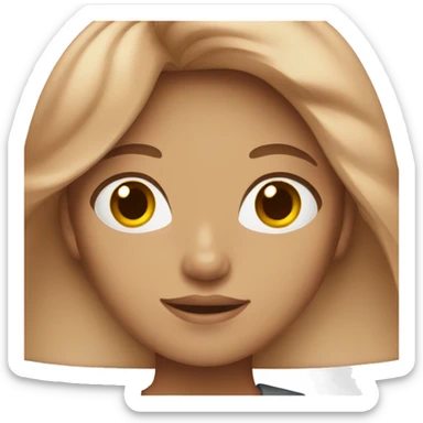 Red haired Young woman with brown eyes and long hair  sticker