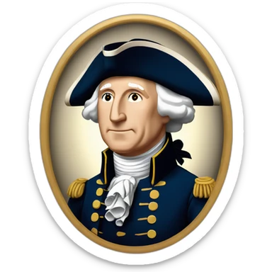 George Washington 1er président des Etats-Unis sticker
