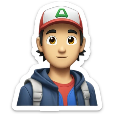 Ash ketchum sticker