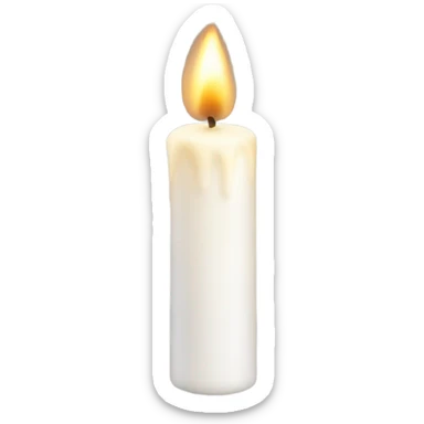 White candle  sticker