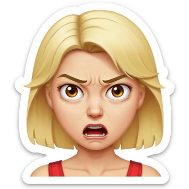 Blonde en colère  sticker