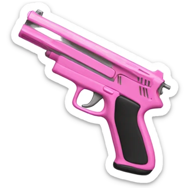 Pink gun sticker