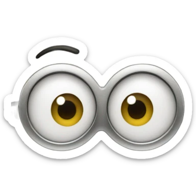 close up minion face sticker