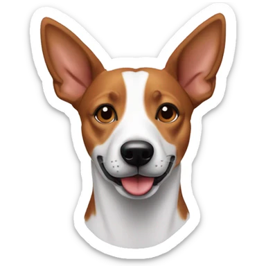 A basenji mixed with a jack russell sticker