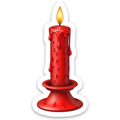 Christmas candle stick sticker