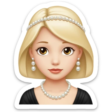 Pearl String Girl sticker