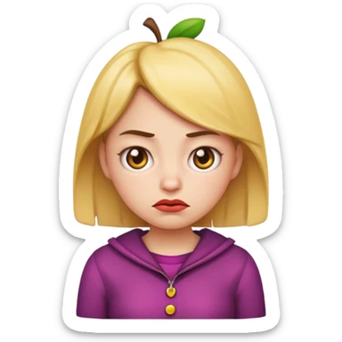 girl emoji , apple style , ugly outfit sticker