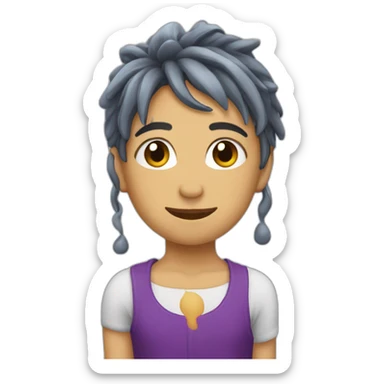 berenjena y gotas sticker